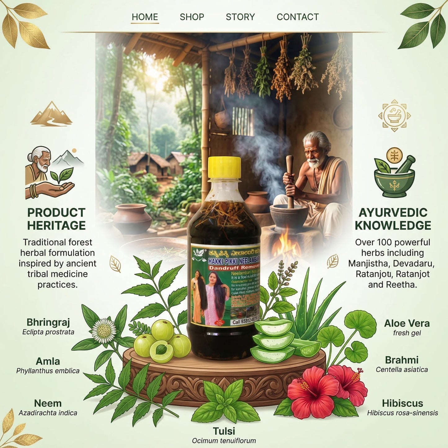 Neelambari Adivasi Hakki Pikki Herbal Hair Oil Products